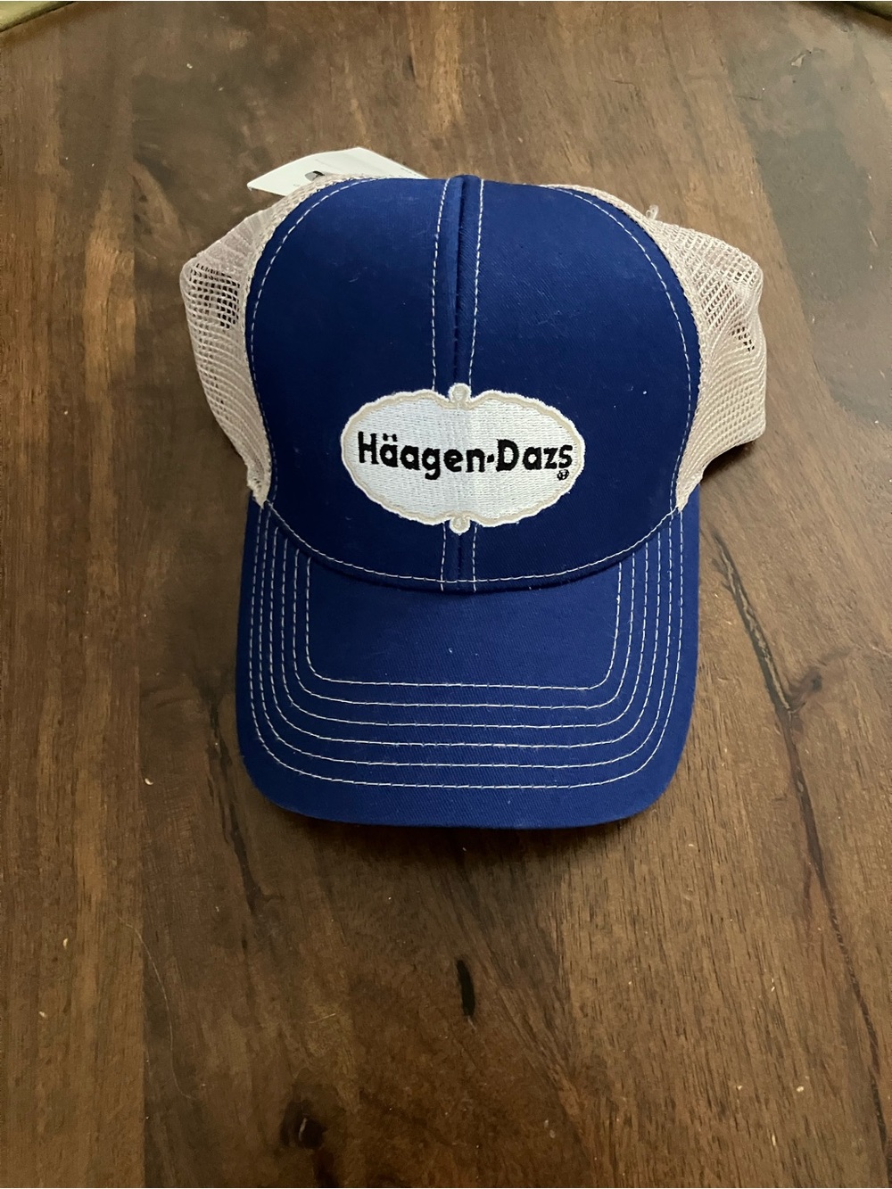 NEW Haagen-Das Ice Cream Trucker Cap Mesh Hat Blue Adjustable Strapback OSFA NWT
